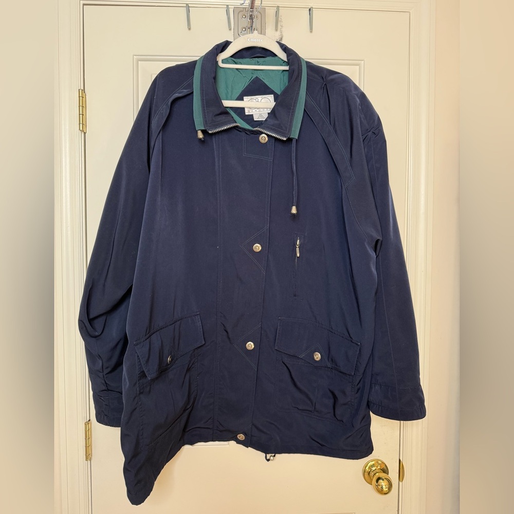 CBO New York Women’s 3X Navy & Hunter Green Full-Zip Jacket